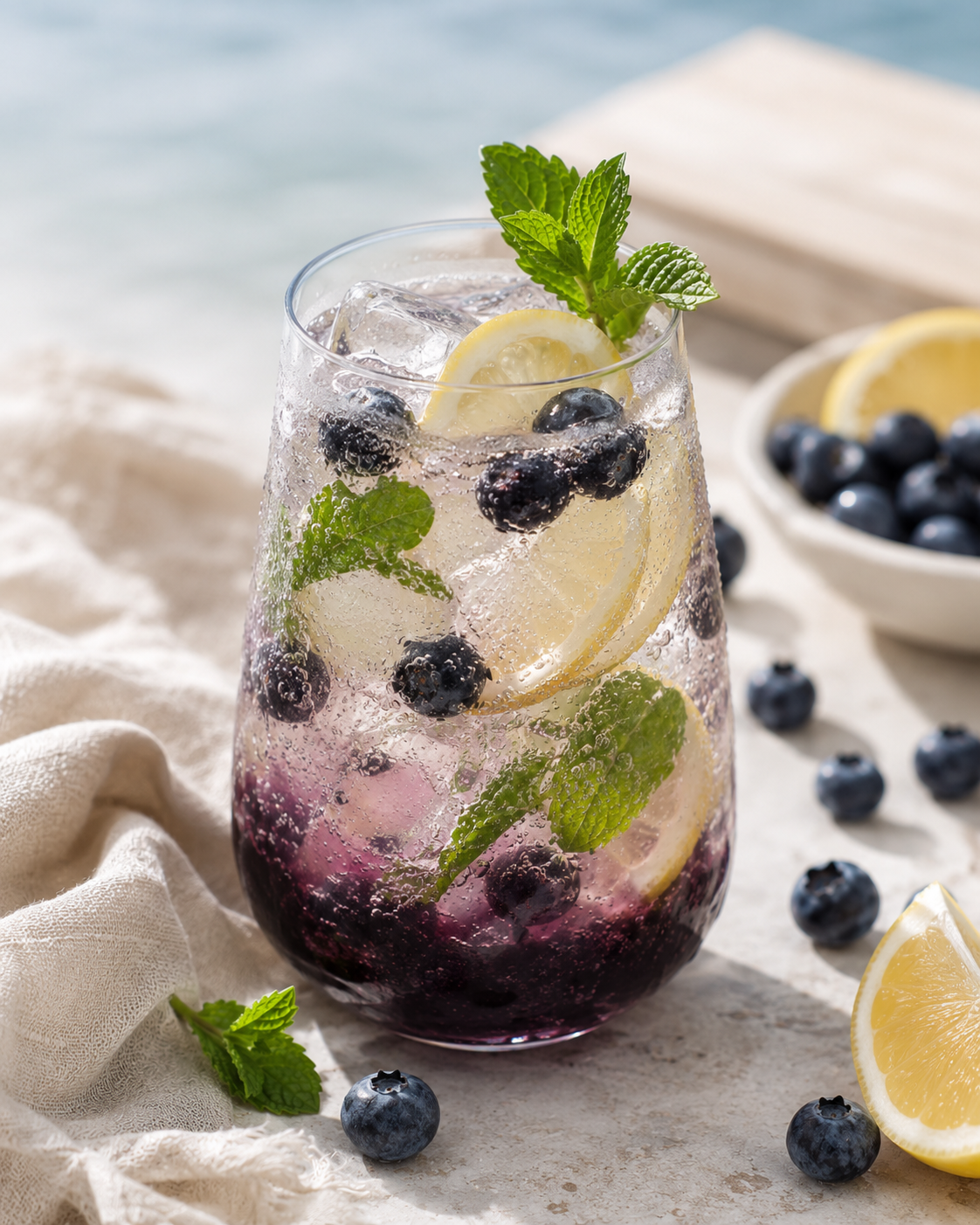 Blueberry lemon sparkler